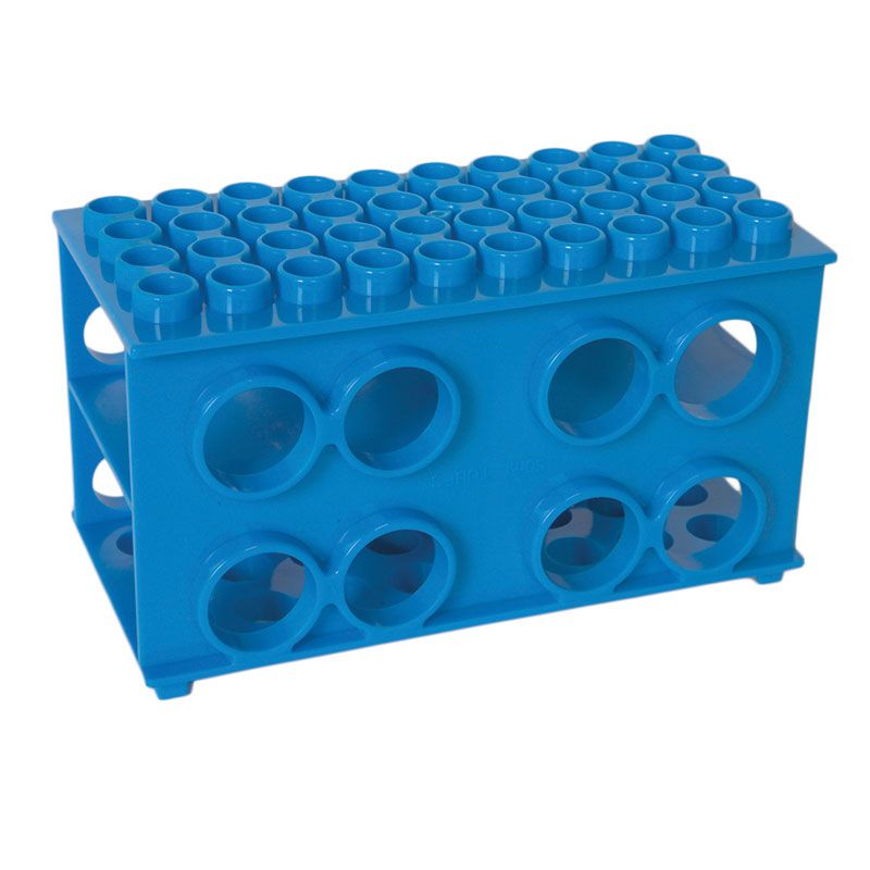 United Scientific® Plastic Test Tube Rack, Cube – Polypropylene, 88-Place, Fits 12–25mm Tubes