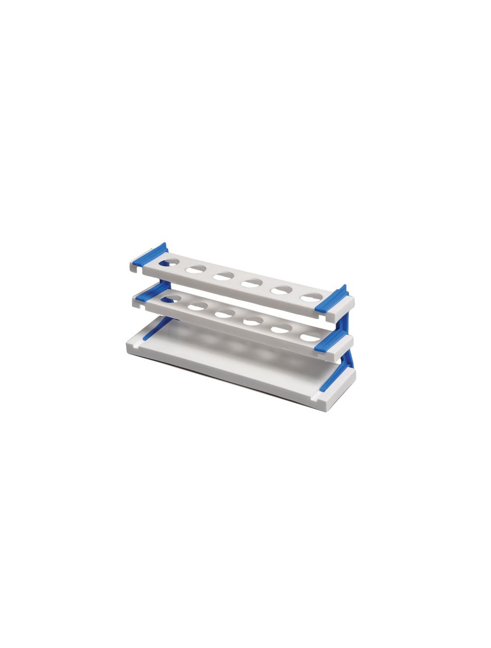 United Scientific® Nessler Cylinder Rack for 50mL Tubes – 6-Place Polypropylene Lab Rack, Autoclavable & Chemical-Resistant