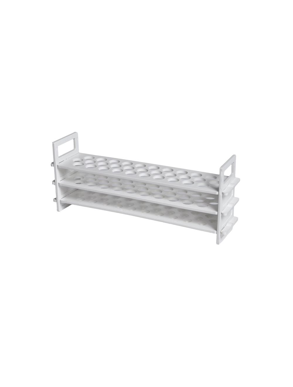 United Scientific® 3-Tier Plastic Test Tube Rack, 13mm Diameter, 31-Place, Polypropylene – Pack of 2