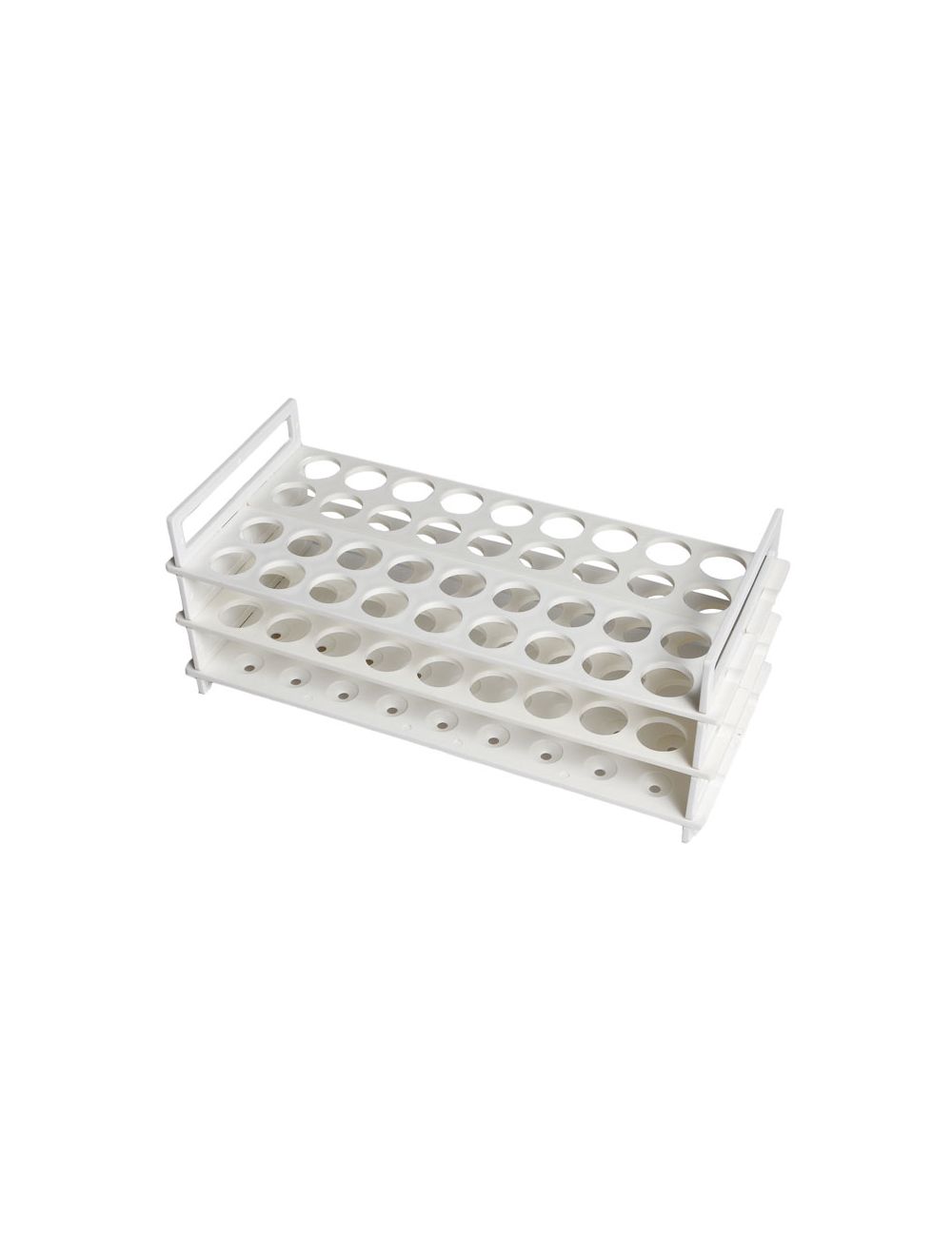 United Scientific® 3-Tier Plastic Test Tube Rack, 13mm Diameter, 31-Place, Polypropylene – Pack of 2