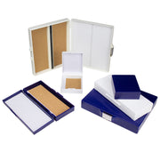United Scientific® 25-Place Microscope Slide Storage Box – ABS Plastic, White – Secure Slide Holder with Cork Lining