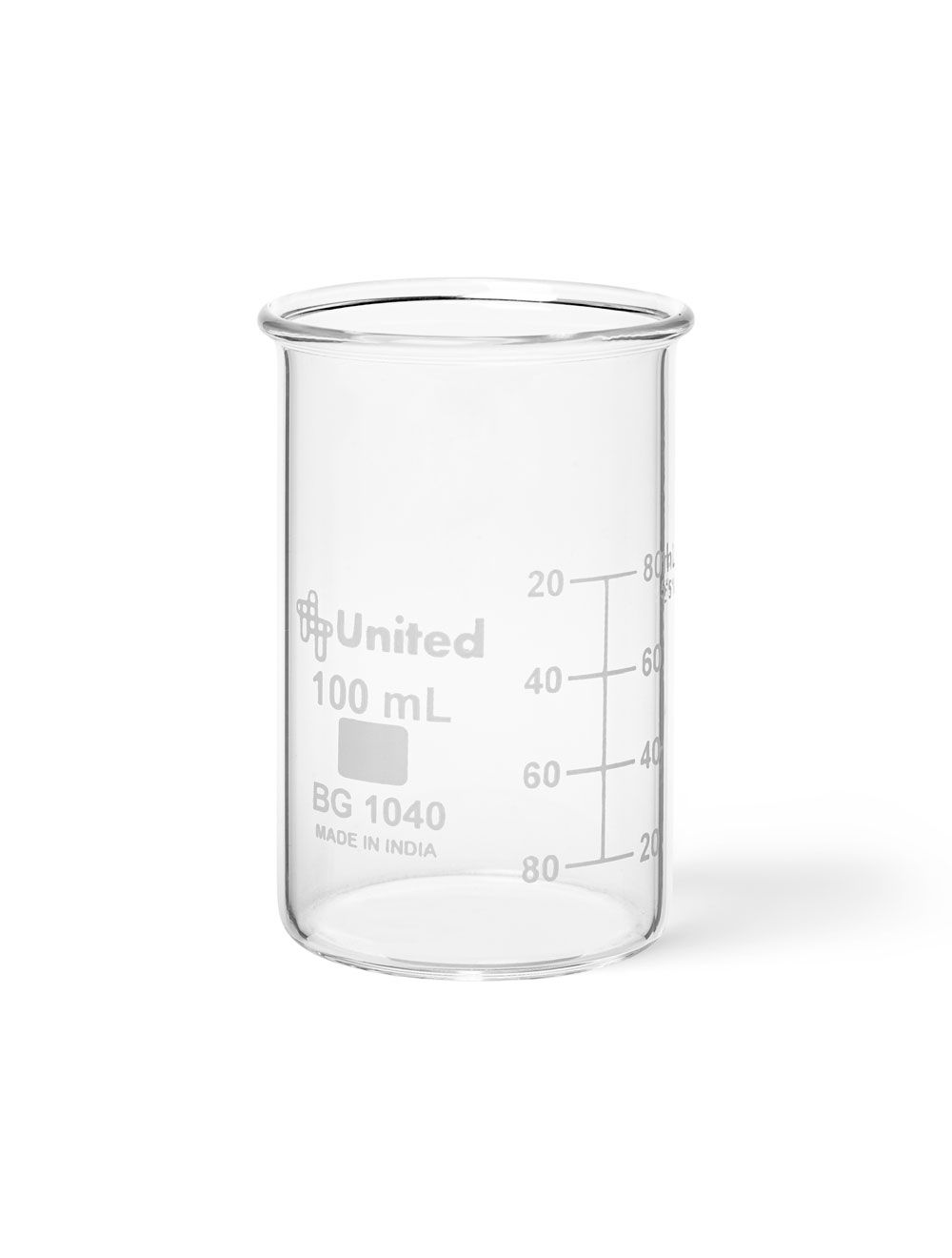 United Scientific® 100mL Tall Form Berzelius Beakers, No Spout, Borosilicate Glass