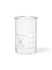 United Scientific® 100mL Tall Form Berzelius Beakers, No Spout, Borosilicate Glass