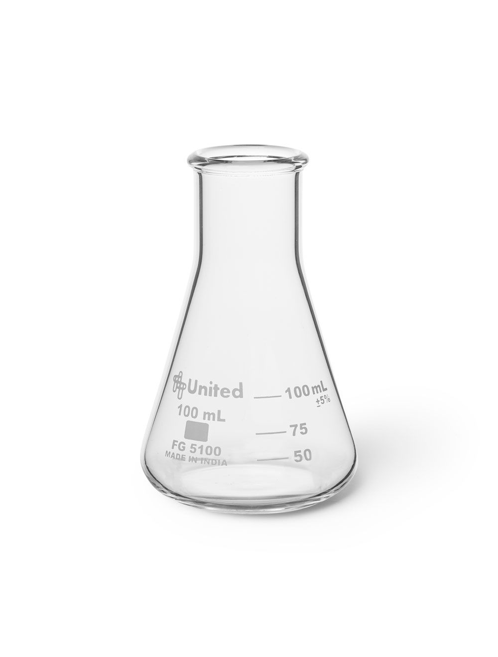 United Scientific® Wide Mouth Erlenmeyer Flasks, Borosilicate Glass
