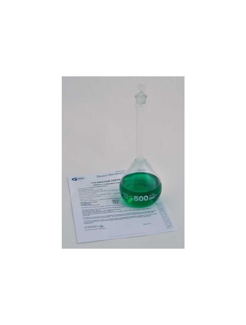 United Scientific® 10mL Class A Volumetric Flask with Glass Stopper, Individually Certified