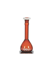 United Scientific® 5mL Wide Mouth Class A Amber Volumetric Flask with QR Code – Individually Certified