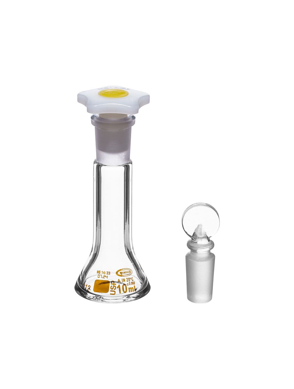 United Scientific® 5mL Class A Wide Mouth Volumetric Flask – Individually Certified, Borosilicate Glass