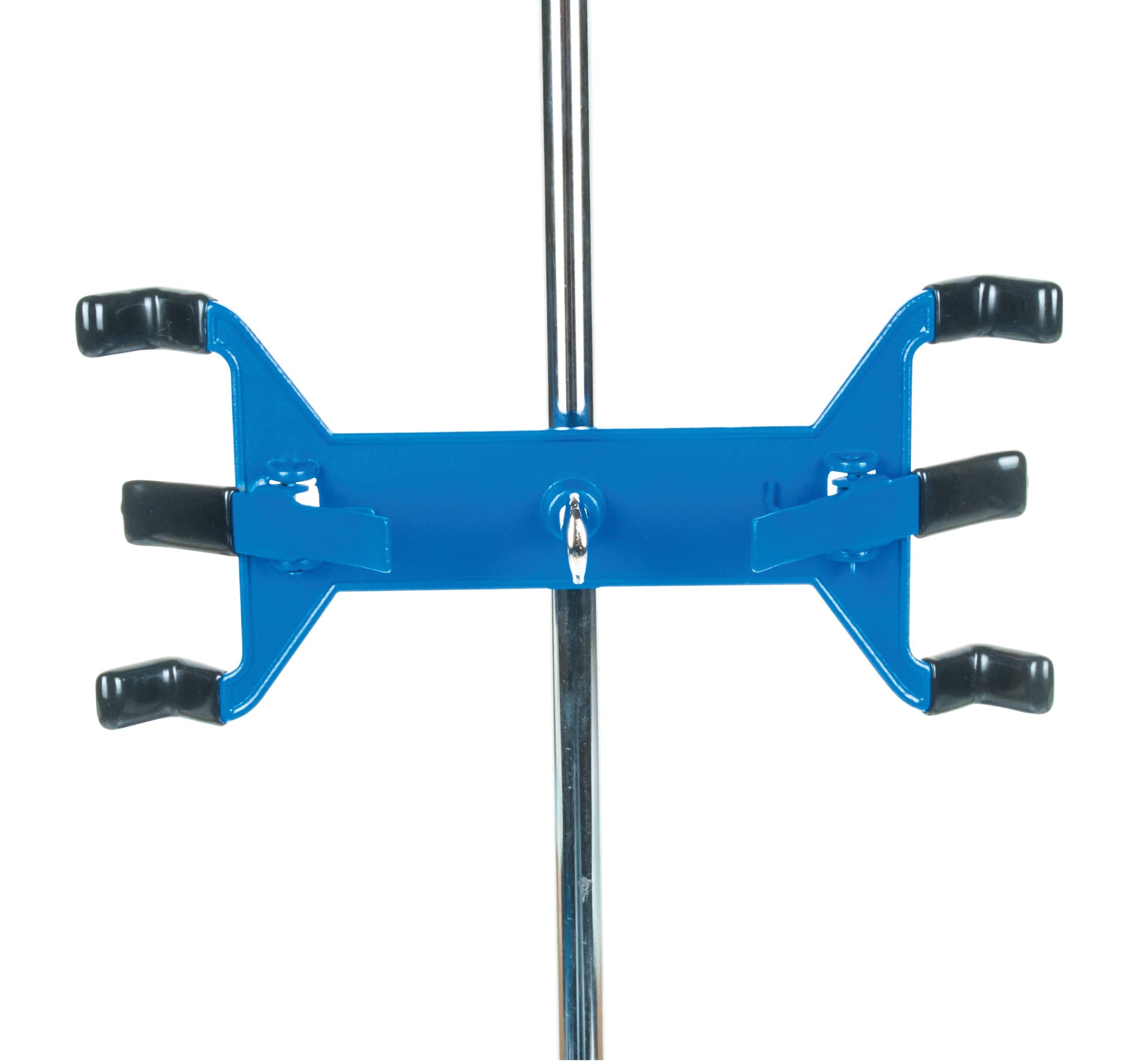 Eisco Labs Double Burette Clamp – Casted Metal with Built-In Boss Head, Holds Two Burettes up to 25mm