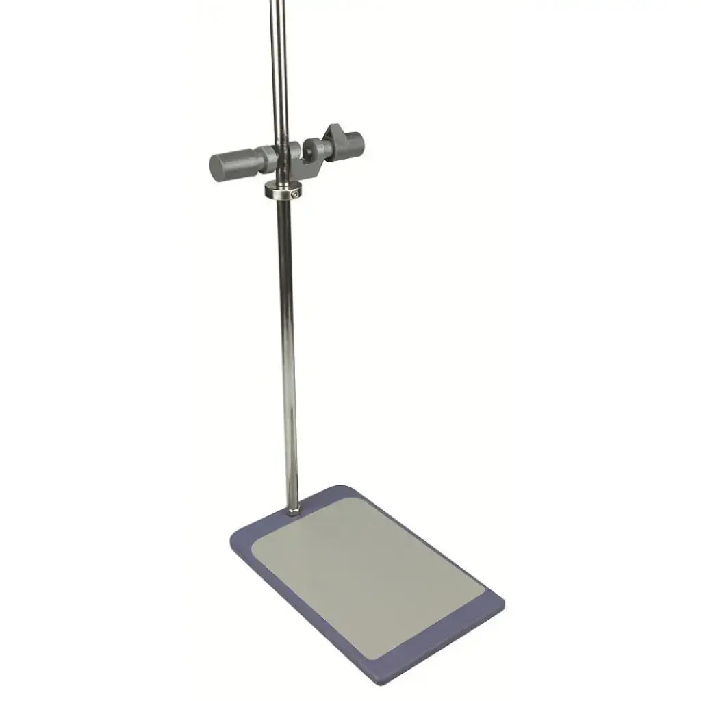 Laboratory Plate Stand with 31" Support Rod & Clamp – 12 x 8 in. Base for Lab Equipment & Apparatus