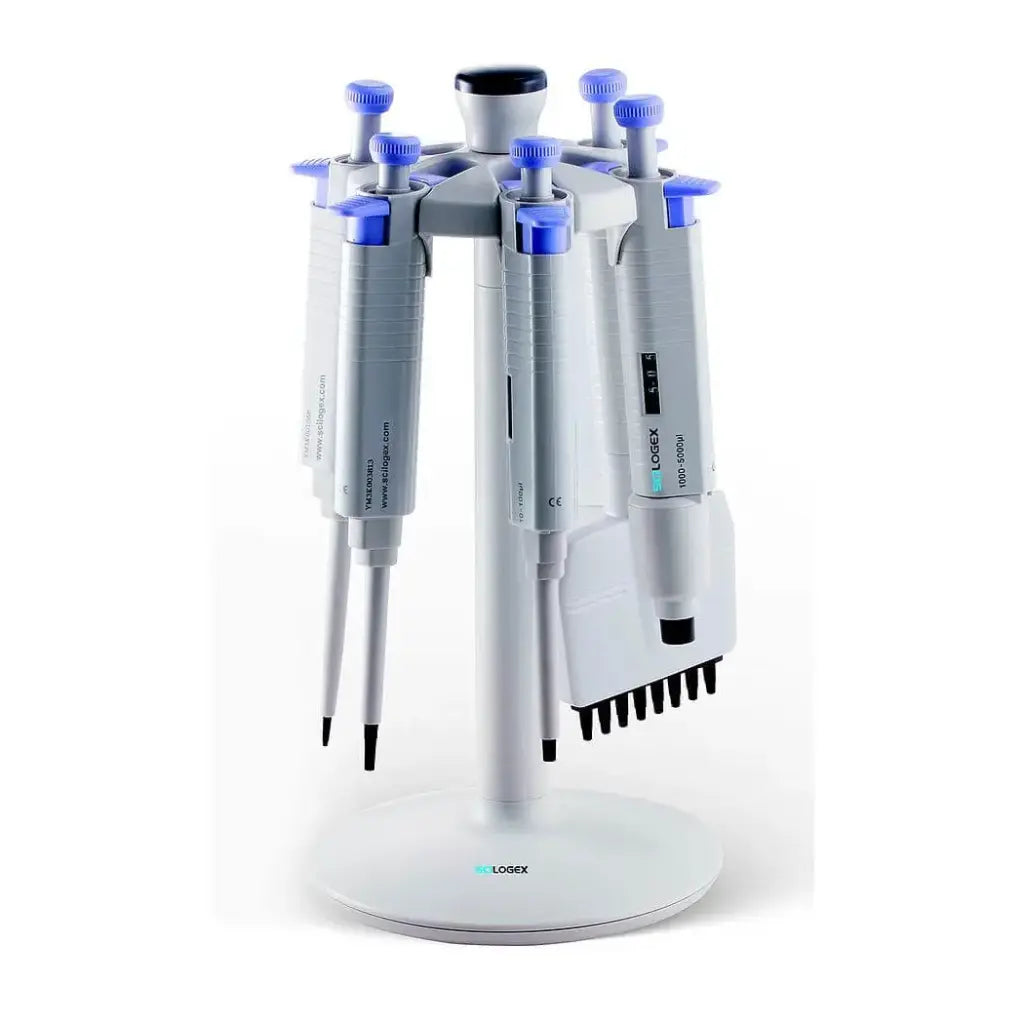 Carousel Pipettor Stand – Holds 6 MicroPette® Pipettors | Laboratory Pipette Storage Organizer
