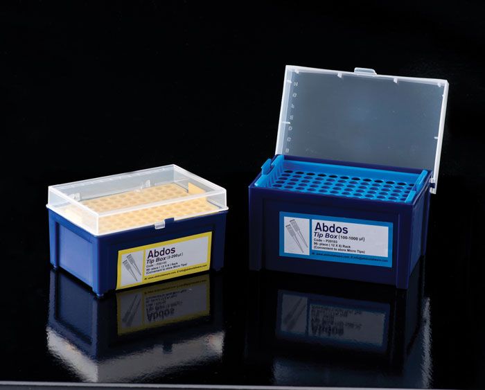 United Scientific® Empty Micro Tip Box for 2–200µL Pipette Tips, 96 Places, Autoclavable, Pack of 6