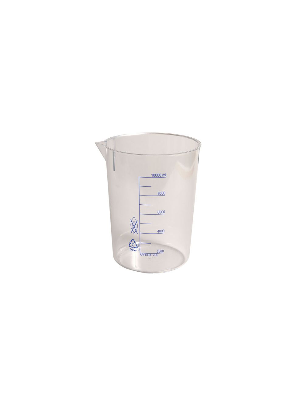 United Scientific® 50mL Polymethylpentene (PMP) Beakers with Printed Graduations – Pack of 12, Autoclavable & Stackable Lab Beakers