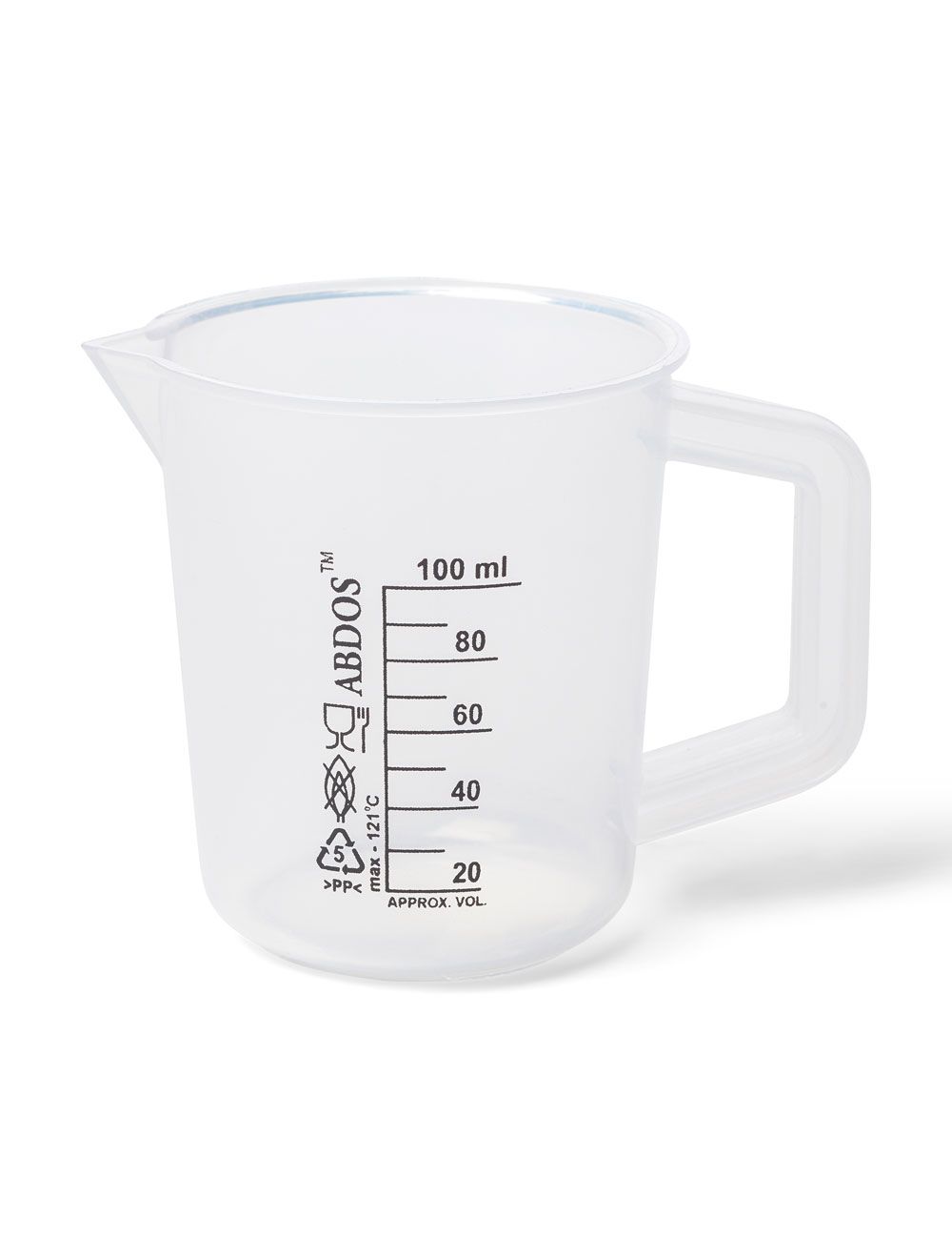 100mL Polypropylene Beakers with Handle & Printed Graduations – Autoclavable Lab Beakers (Pack of 6) | United Scientific®