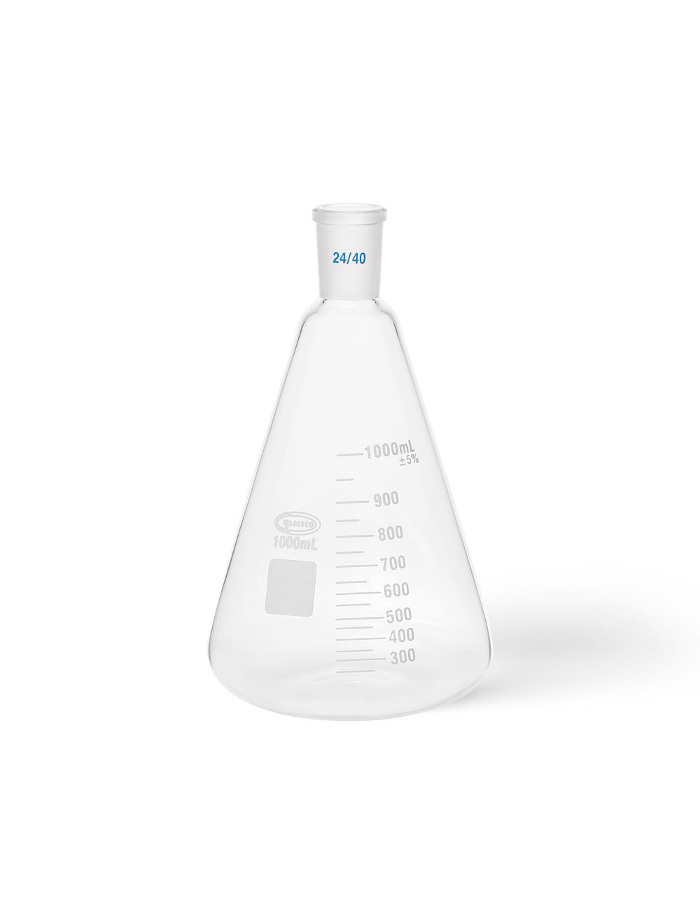 United Scientific® Erlenmeyer Flask with 24/40 Joint – Borosilicate Glass, White Enamel Graduations