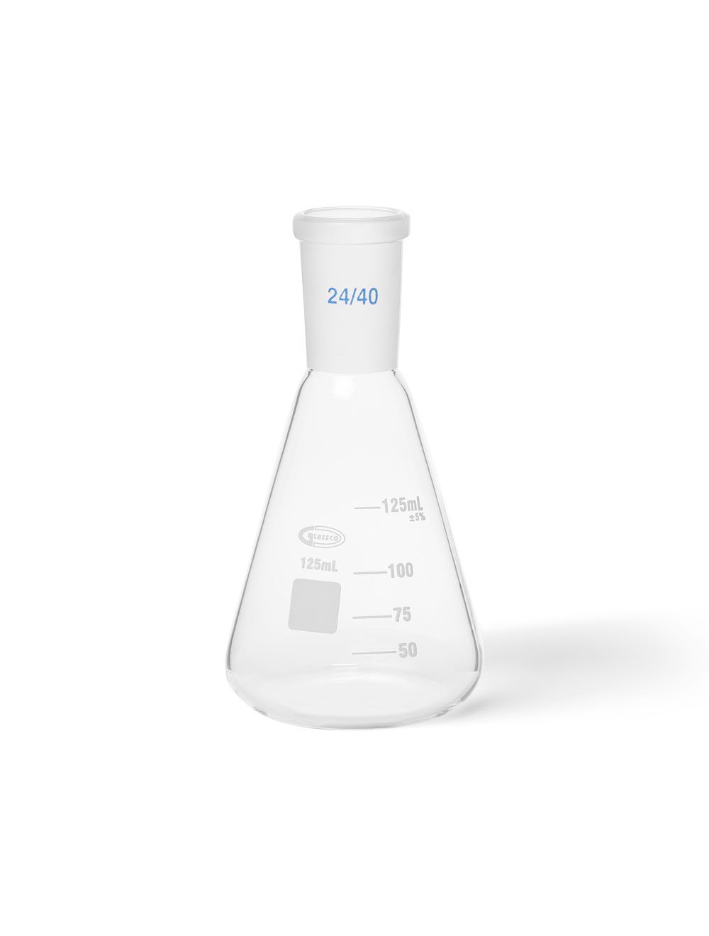 United Scientific® Erlenmeyer Flask with 24/40 Joint – Borosilicate Glass, White Enamel Graduations