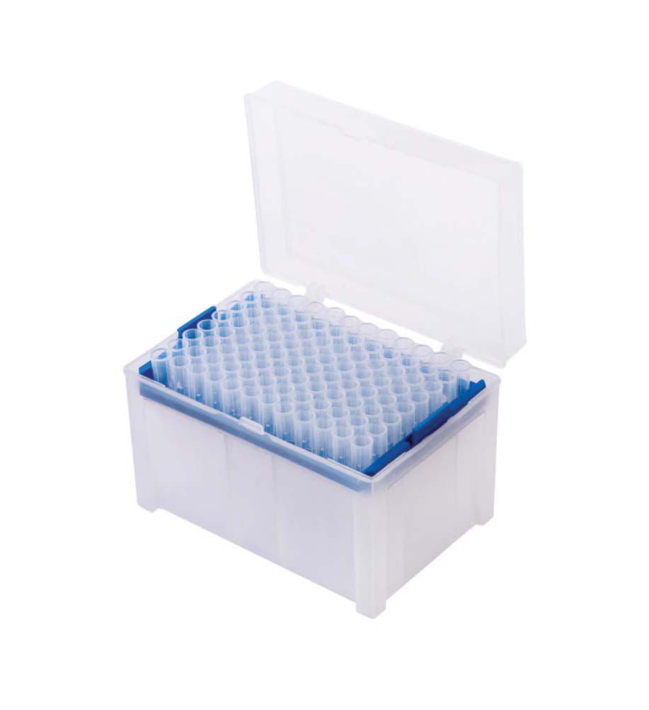 United Scientific® Universal Pipette Tips with Filter, Low Retention, 2–20µL, Natural, Sterile, Pack of 960 (Ten Racks of 96)