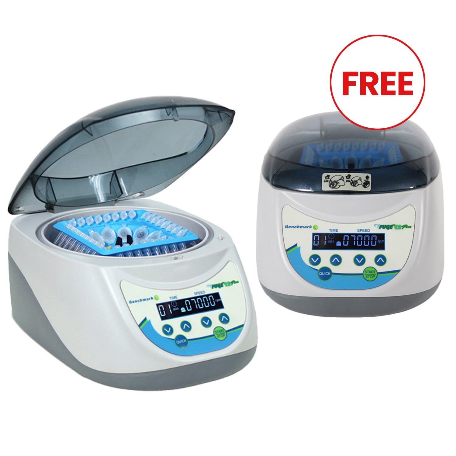 MyFuge™ 12 Plus Digital Mini Centrifuge – High-Speed Lab Centrifuge with COMBI-Rotor for Microtubes & PCR Strips