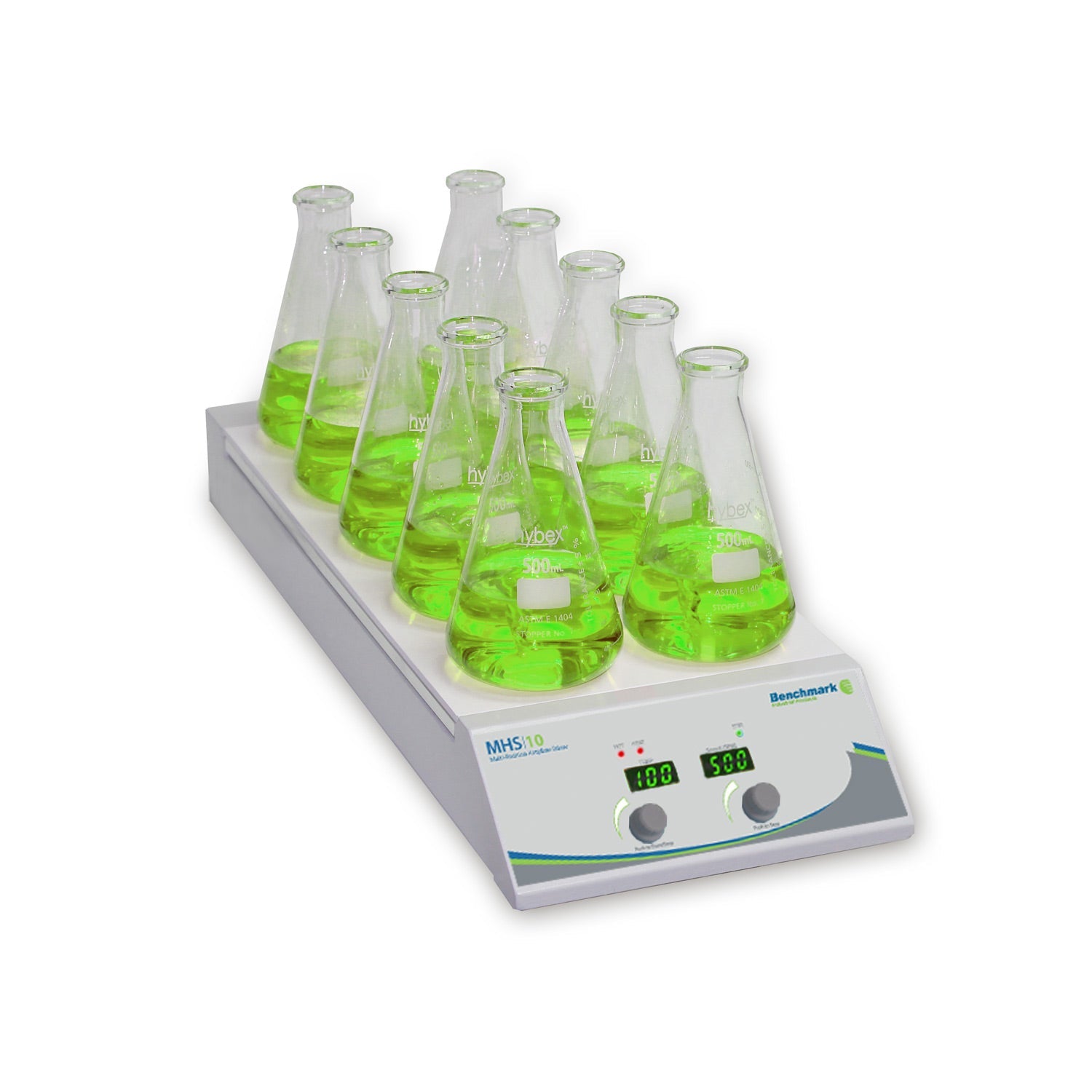 Benchmark™ MHS-3 Three-Position Digital Hotplate Stirrer, Ceramic Top, 120°C Max, 3 x 1000mL Capacity