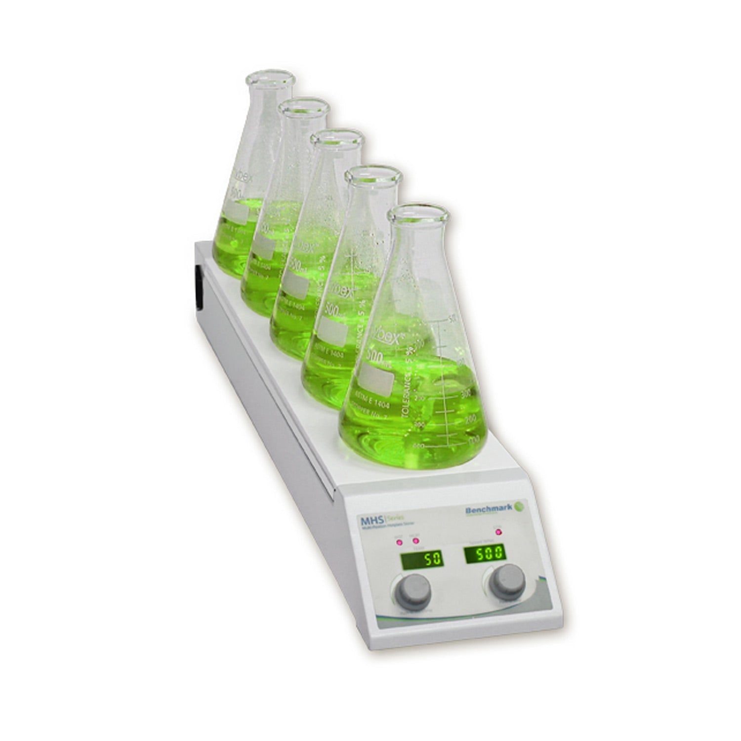 Benchmark™ MHS-3 Three-Position Digital Hotplate Stirrer, Ceramic Top, 120°C Max, 3 x 1000mL Capacity