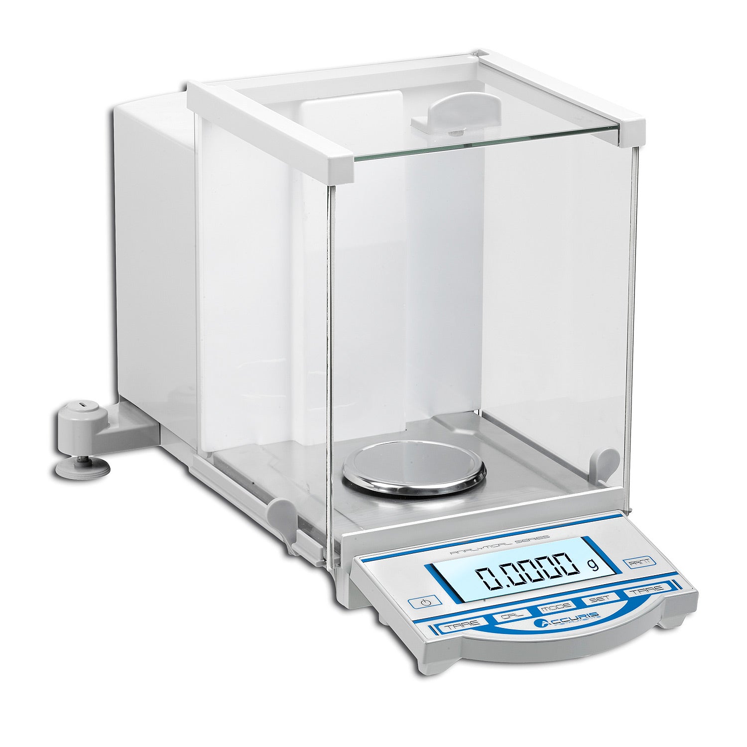 Accuris™ Analytical Balance – 120g Capacity, 0.0001g Readability, External Calibration, LCD Display with Glass Draft Shield