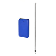 Eisco Labs Rectangular Retort Base & Rod Set – 9"x6" Cast Iron Base with 23.6" Stainless Steel Rod, Heavy Duty Lab Stand for Chemistry & Science Experiments