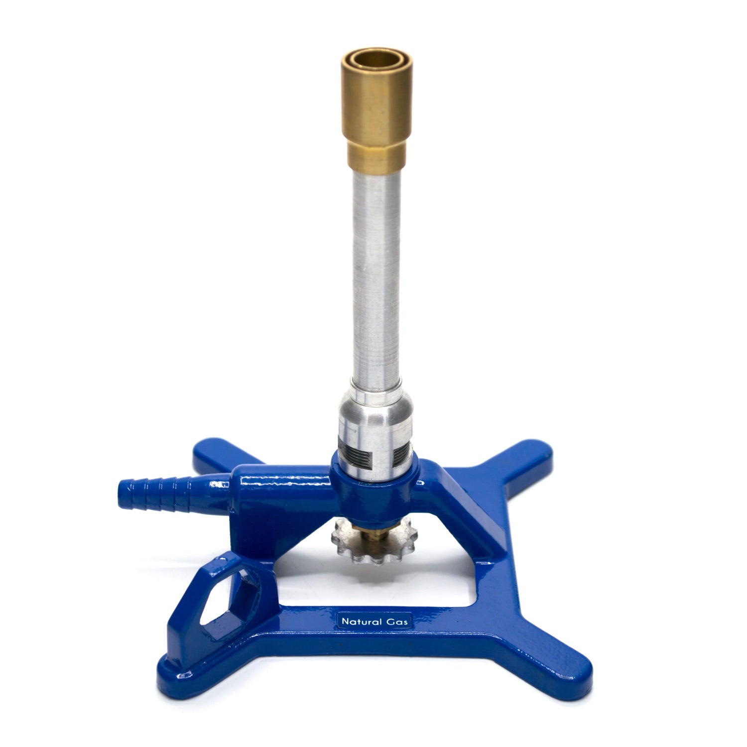 Natural Gas Tirrill Bunsen Burner – StabiliBase™ Anti-Tip Design with Handle, Adjustable Air/Gas Mixture – Eisco Labs