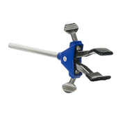 2-Finger Spring Loaded Laboratory Clamp with Stainless Steel Rod – 2.75" Max Opening, Vinyl Coated Prongs, Heavy Duty Lab Clamp for Beakers, Flasks & Test Tubes