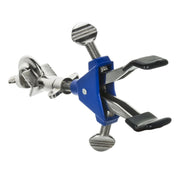 2-Finger Spring Loaded Lab Clamp with Swivel Bosshead – 2.75" Opening, Vinyl Coated Prongs, Zinc Alloy Construction