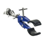 2-Prong Burette Clamp with Swivel Bosshead – Zinc Alloy Laboratory Clamp, Vinyl-Coated Jaws, 4.25" (11cm) Max Opening