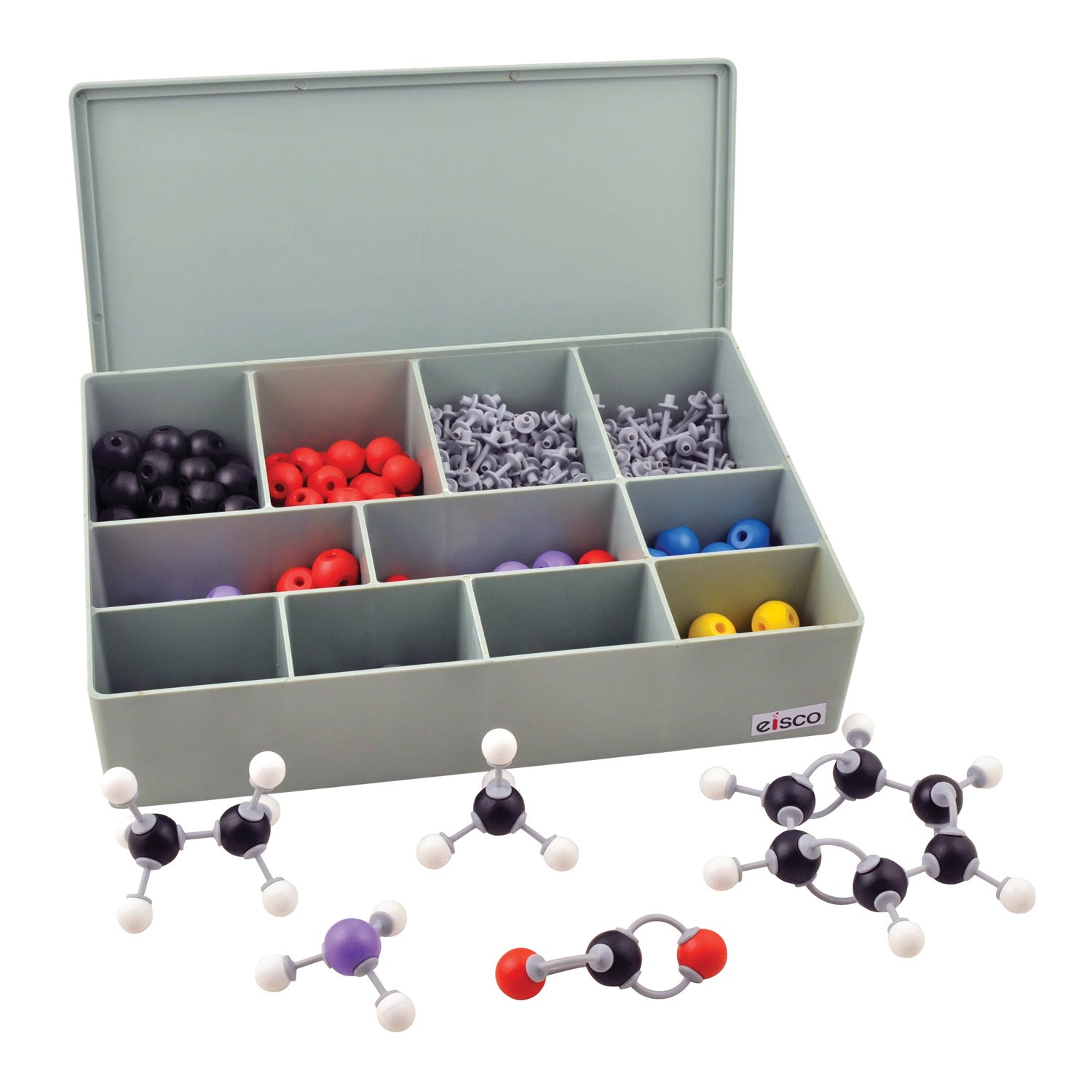 Eisco Labs Teacher Molecular Model Set – 500 Pieces Chemistry Kit with Atoms & Bonds for Classroom & Lab Use