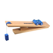 Eisco Labs Inclined Plane with Cart – 16.5" Wooden Simple Machine Model for Physics & Classroom Demonstrations