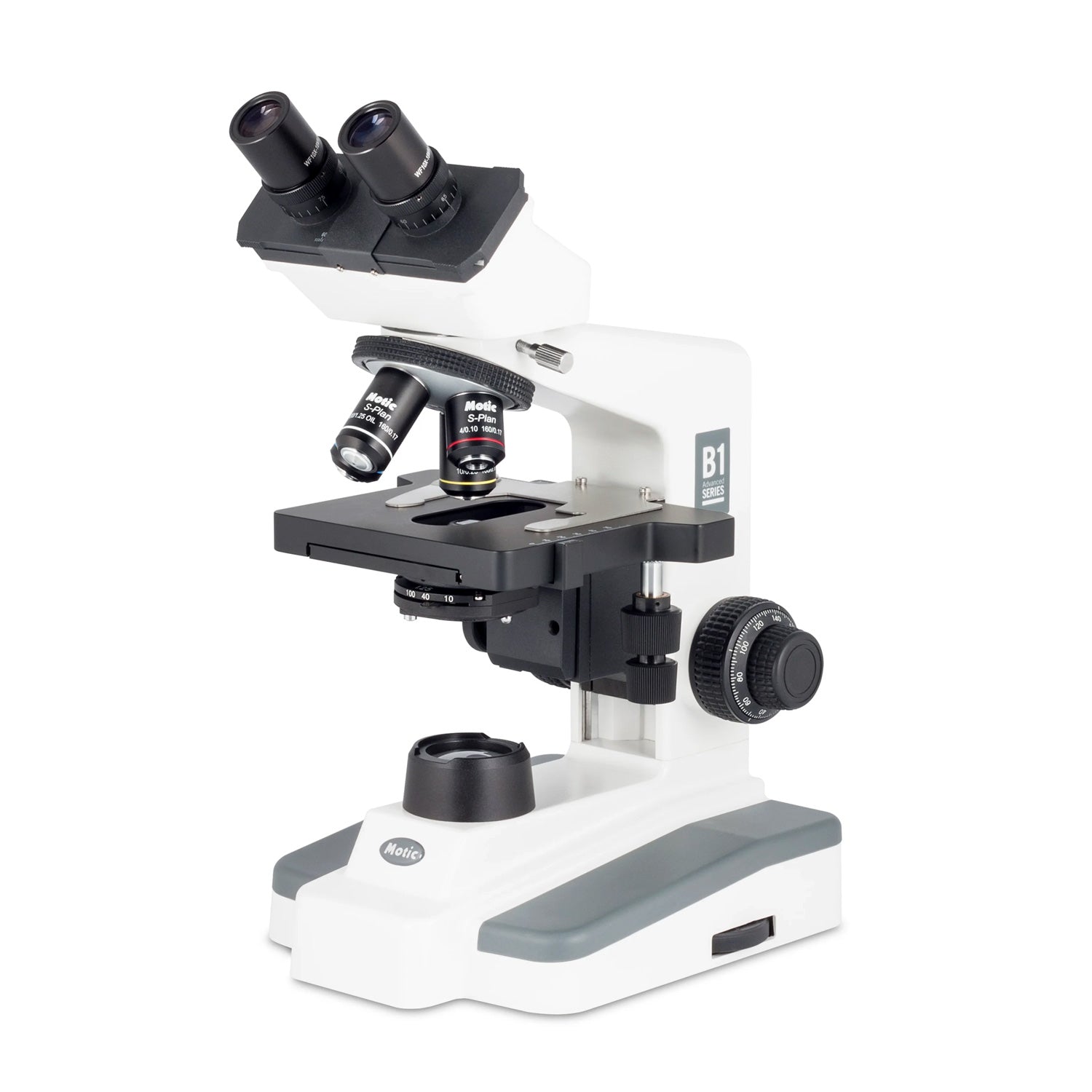 Motic B1-252SP & B1-253SP Educational Microscopes – Binocular & Trinocular Models with Semi-Plan Achromatic Objectives, LED Illumination & Rackless Mechanical Stage for Biology, Medical & Research Training