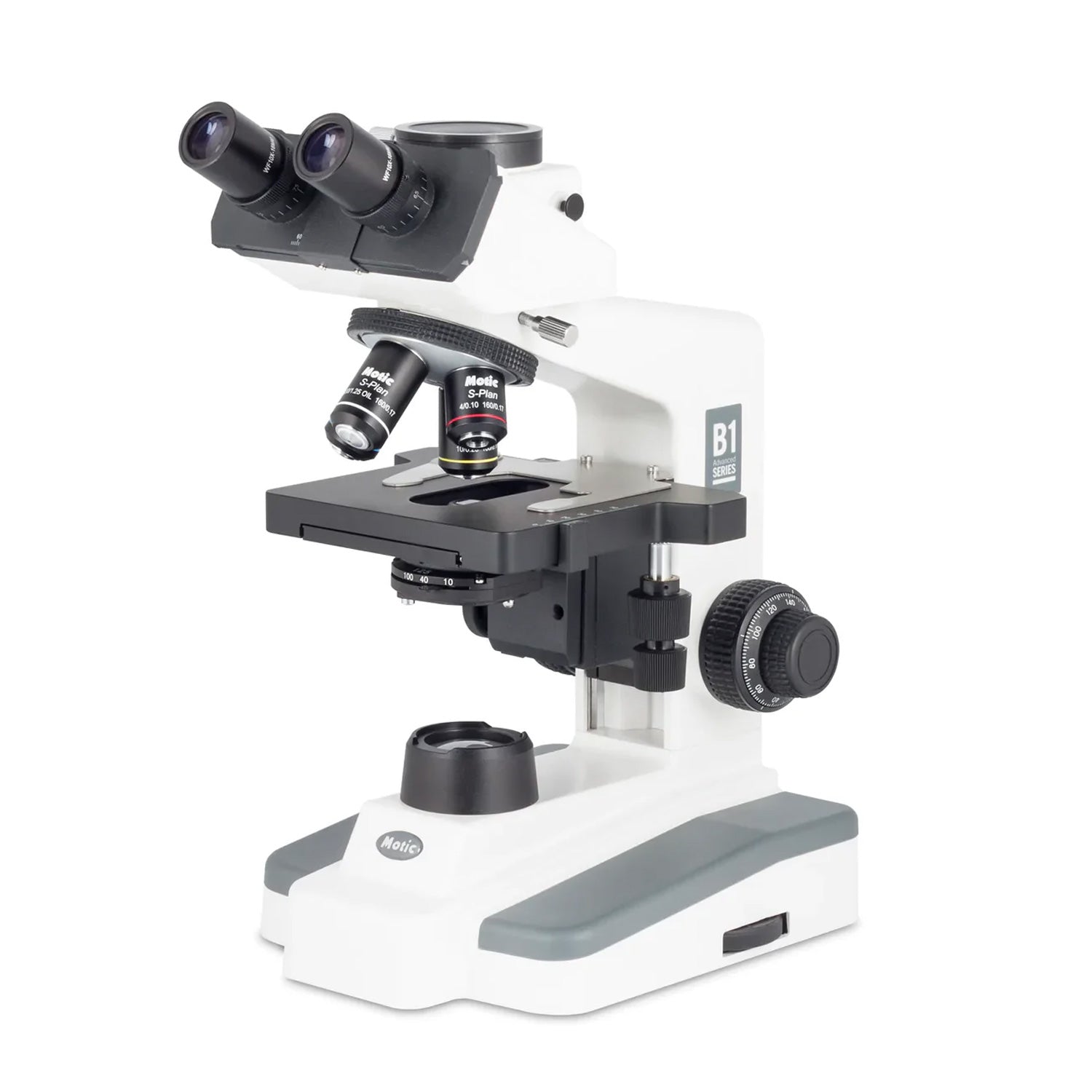 Motic B1-252SP & B1-253SP Educational Microscopes – Binocular & Trinocular Models with Semi-Plan Achromatic Objectives, LED Illumination & Rackless Mechanical Stage for Biology, Medical & Research Training