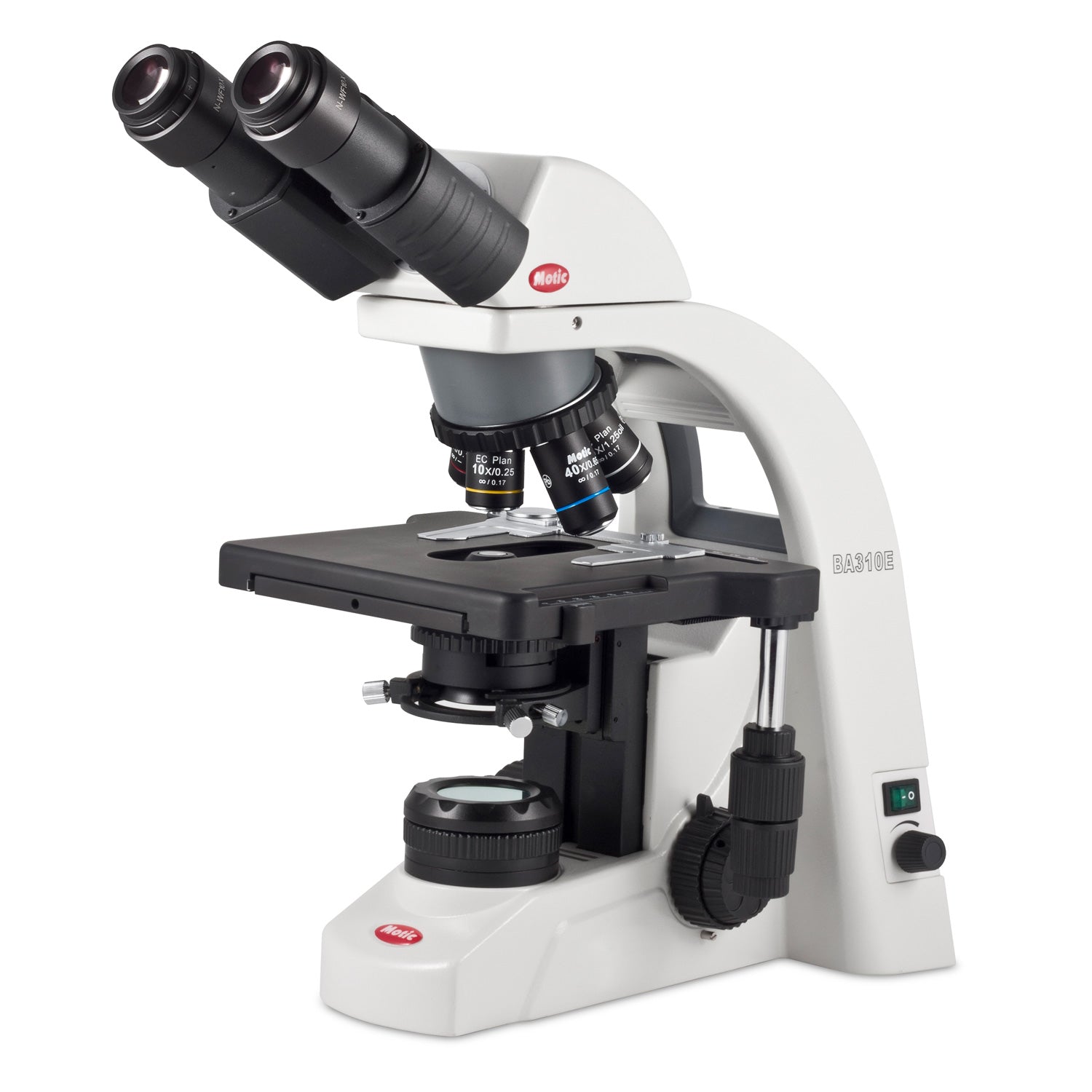 Motic BA310E Series LED Microscopes – Binocular & Trinocular Models with CCIS® Infinity Optical System, EC Plan Objectives & 6000K Koehler Illumination for Clinical, Research & Educational Labs