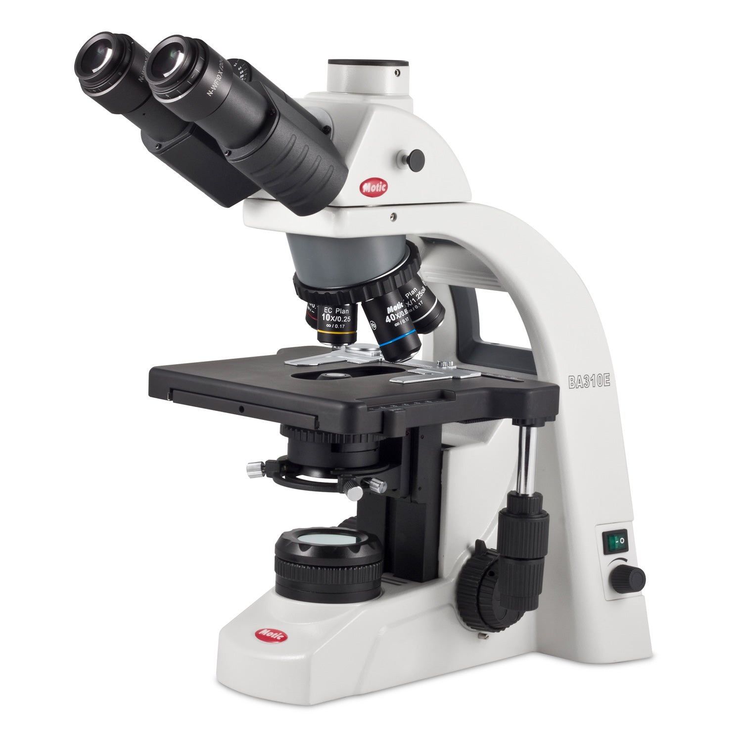 Motic BA310E Series LED Microscopes – Binocular & Trinocular Models with CCIS® Infinity Optical System, EC Plan Objectives & 6000K Koehler Illumination for Clinical, Research & Educational Labs