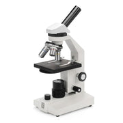 National 131 Series Monocular LED Compound Microscope – Cordless & Corded Models with Mechanical Stage, Rechargeable Illumination, and DIN Optics for High School & Educational Labs