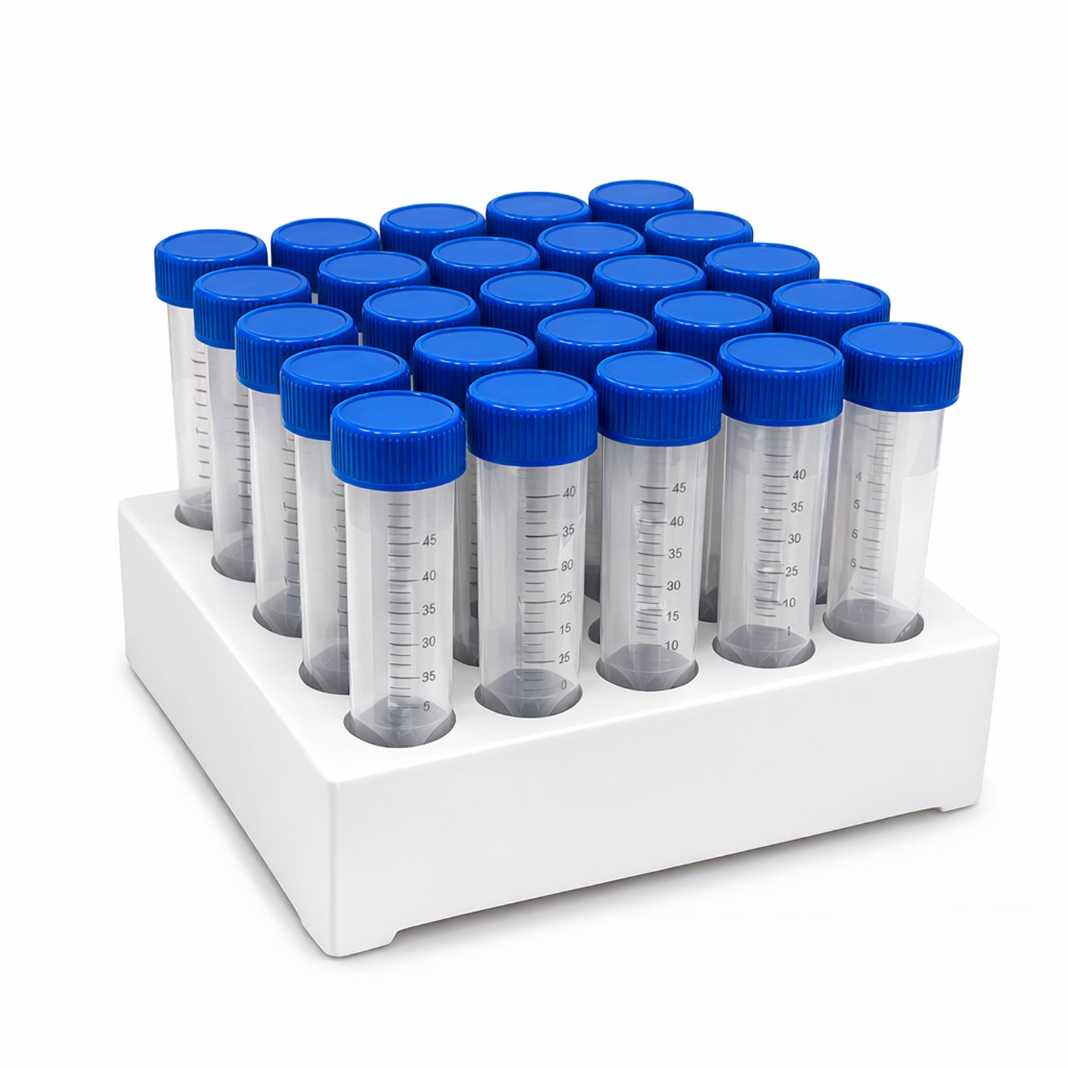 Scilogex Sterile Conical Centrifuge Tubes, Polypropylene (15mL or 50mL), Paperboard Rack – 25 Tubes/Rack, 500/Case