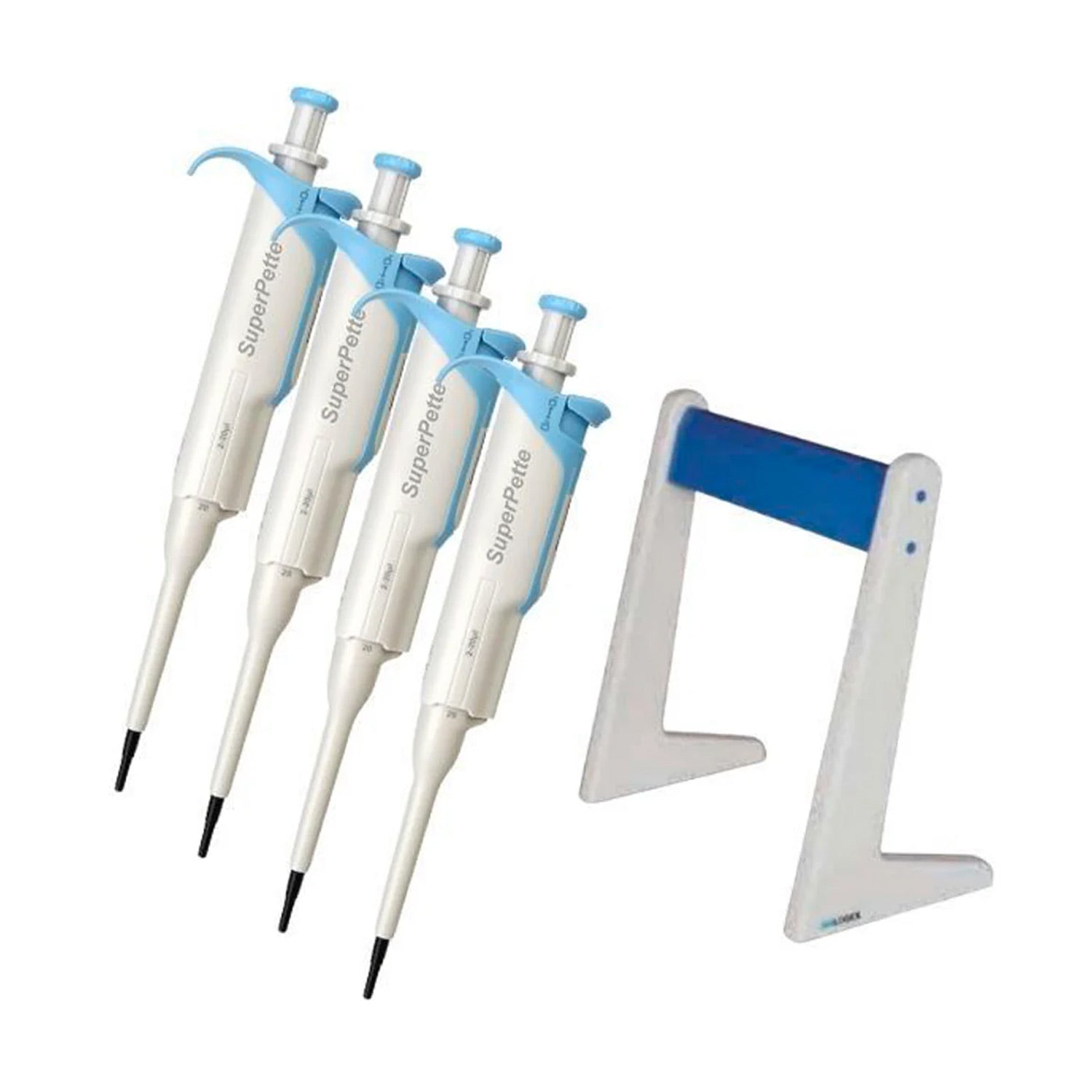 Scilogex SuperPette Pipettor Starter Kit-1 – 4 Pipettes & Linear Stand, Autoclavable, ISO Certified