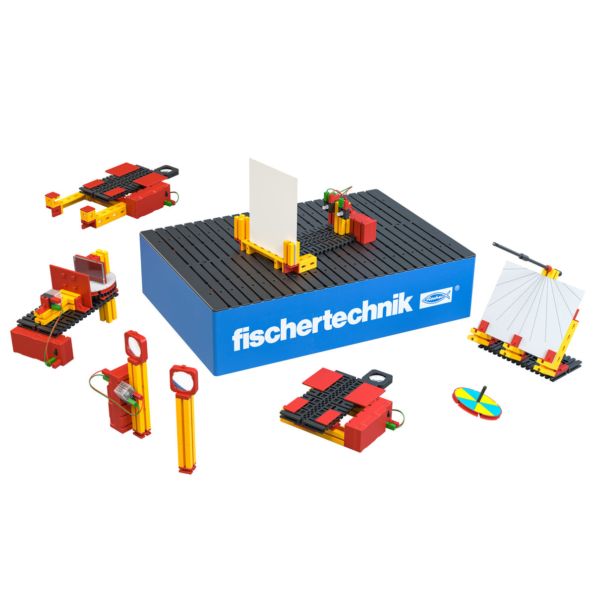 fischertechnik CLASS SET Optics – Classroom STEM Light & Optics Experiment Kit, 16 Student Sets