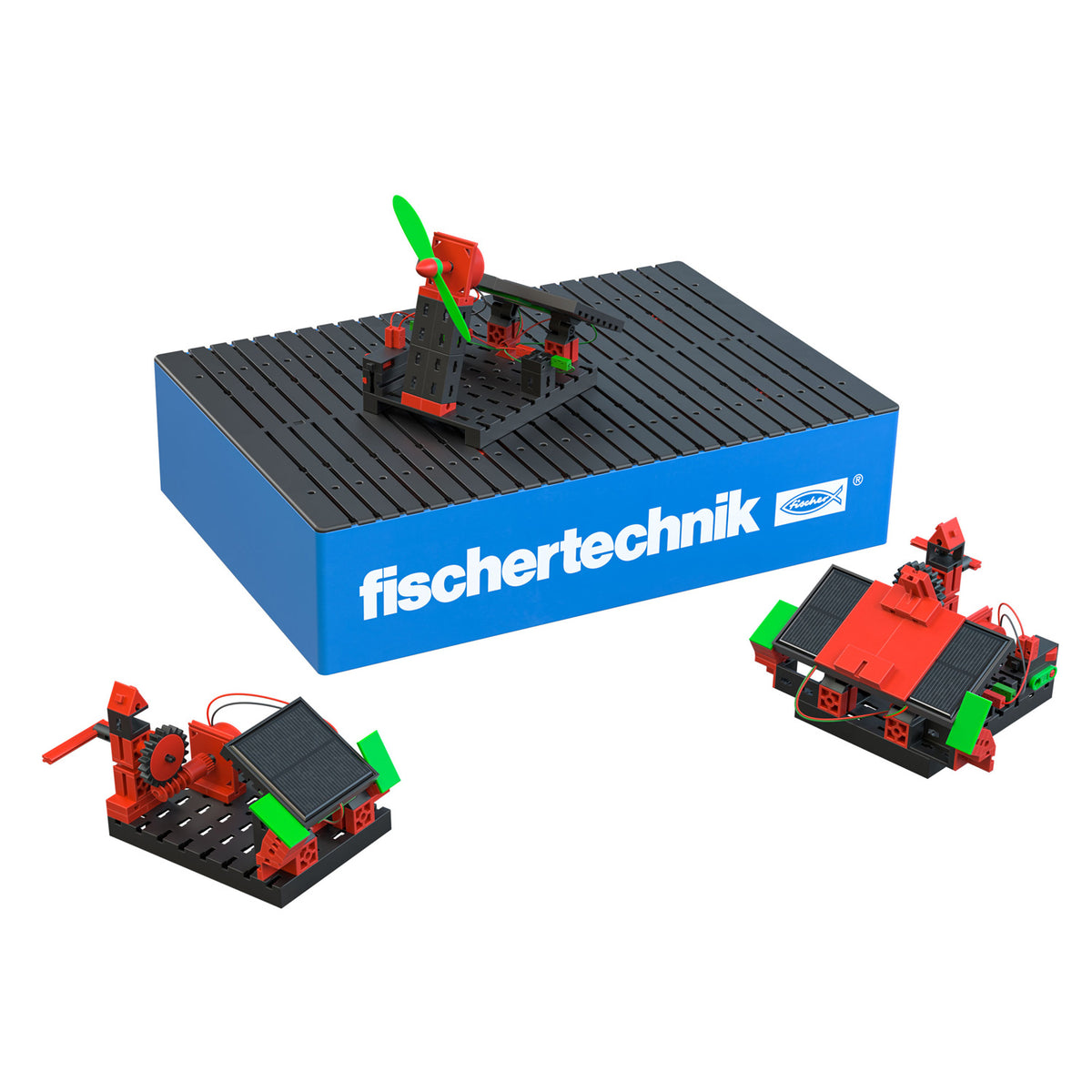 fischertechnik Class Set Solar Energy – Renewable Energy STEM Education Kit, 16 Sets, 3 Models, 10 Experiments | 559894