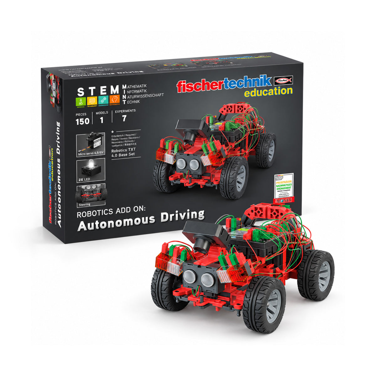 fischertechnik Robotics Add-On: Autonomous Driving STEM Coding & Robotics Expansion Kit – 115 Pieces