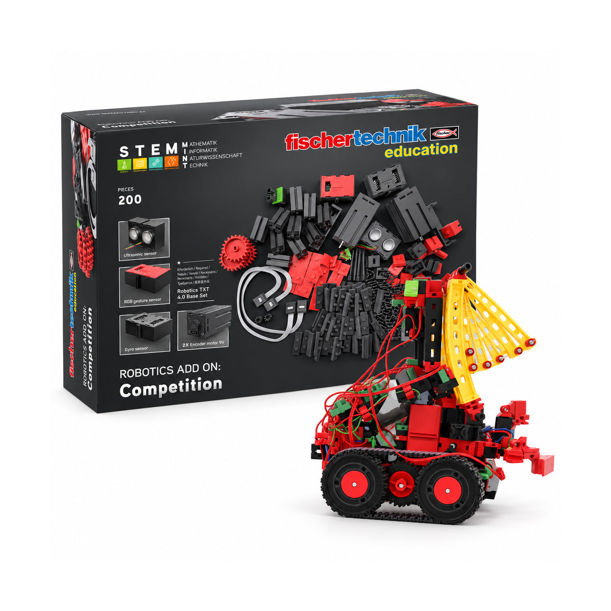 fischertechnik Robotics Add-On Competition Kit – 240-Piece STEM Robotics Expansion Set