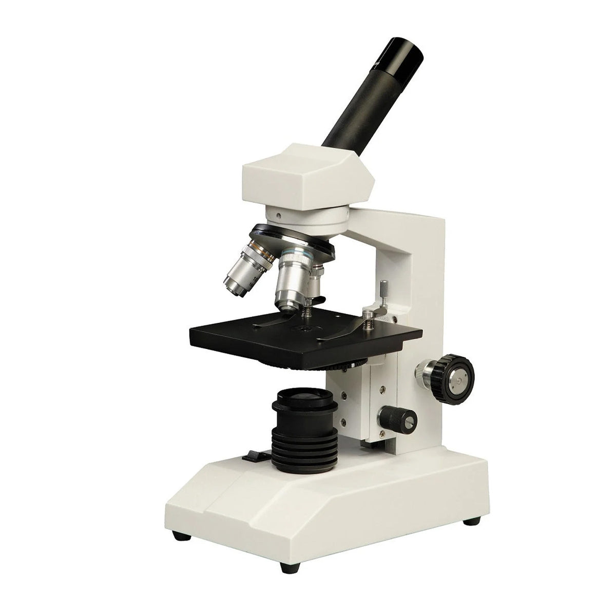 Swift M127-RLED Monocular Compound Microscope, Cordless LED, DIN Optics, High School & Classroom Science Microscope