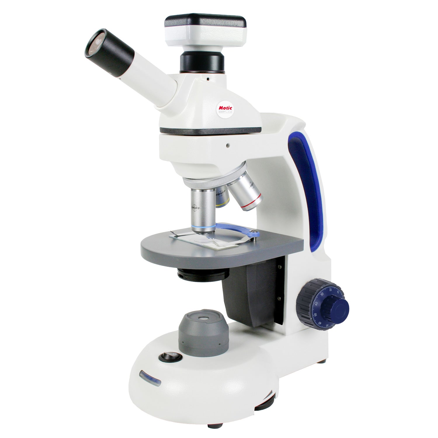Swift M3603C-USB3 Monocular Cordless LED Microscope with 5.0MP USB Digital Camera – Student Microscope for High School & Advanced Biology Labs