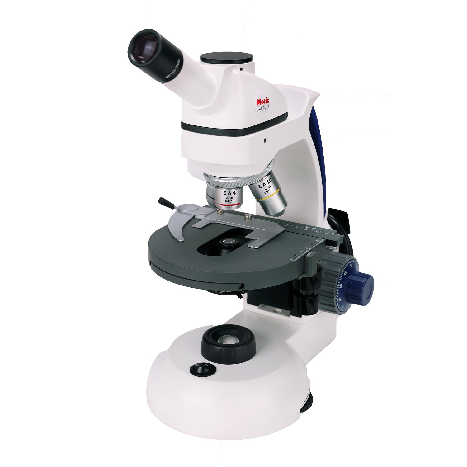 Swift M3604C Series Monocular Cordless LED Microscope with Mechanical Stage – Rechargeable Student Microscope for High School, College & STEM Labs