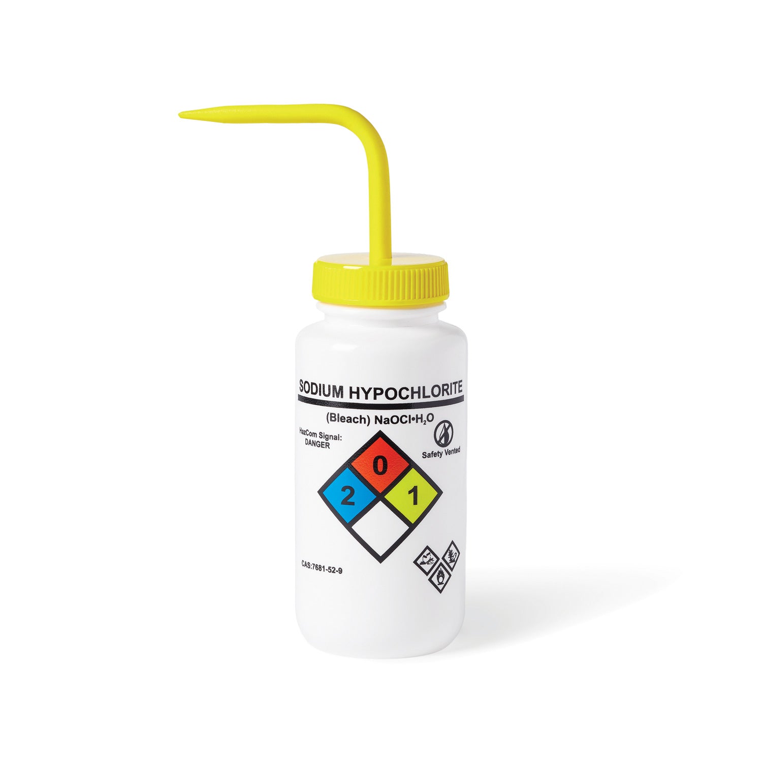 500mL Acetone Vented Wash Bottles – United Scientific® UniSafe™, LDPE, GHS Compliant, Pack of 6