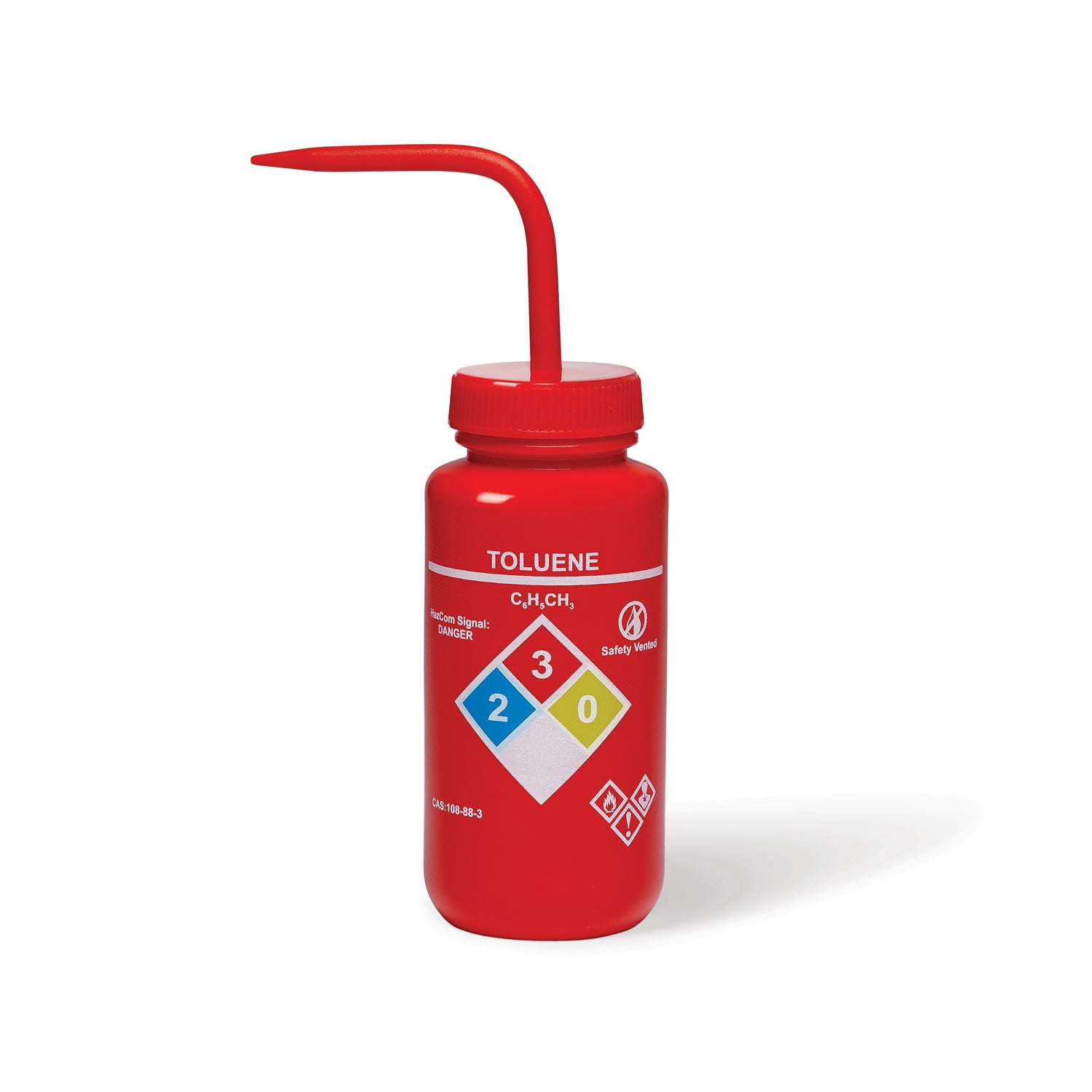 500mL Acetone Vented Wash Bottles – United Scientific® UniSafe™, LDPE, GHS Compliant, Pack of 6