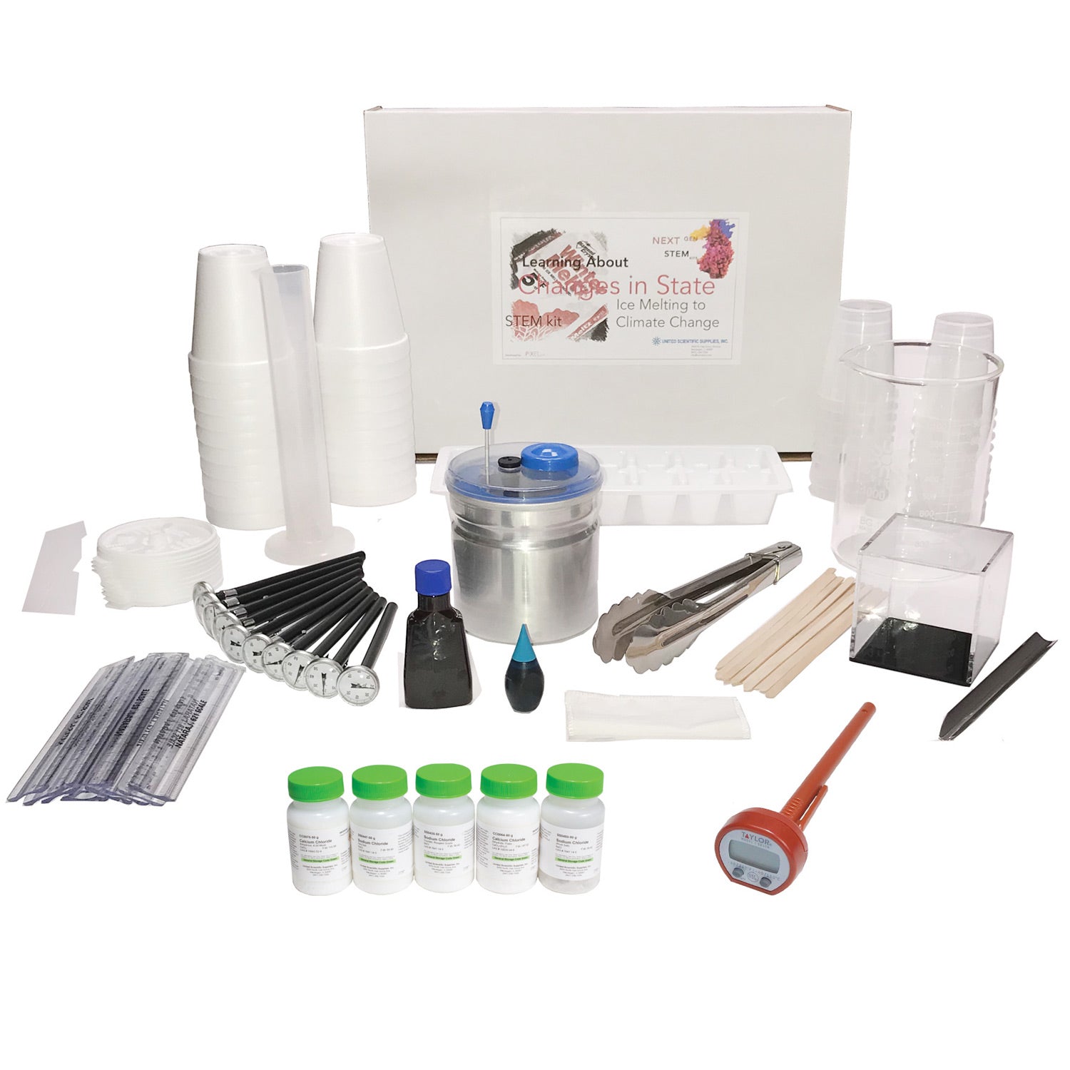United Scientific® Changes in State STEM Kit – Heat Transfer & Thermochemistry Classroom Science Kit for 40 Students