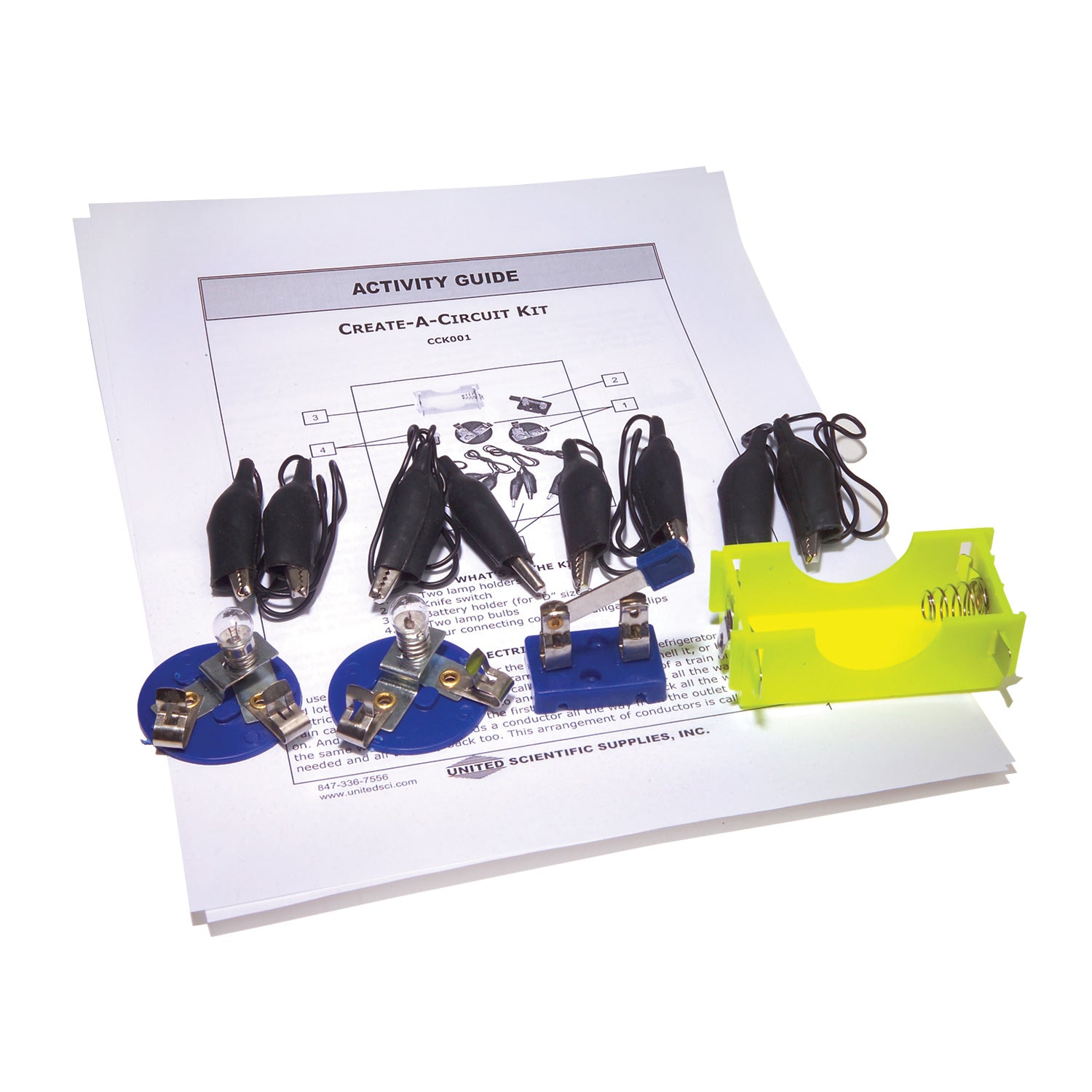 United Scientific® Create-A-Circuit Kit – Hands-On Series & Parallel Circuit STEM Learning Set
