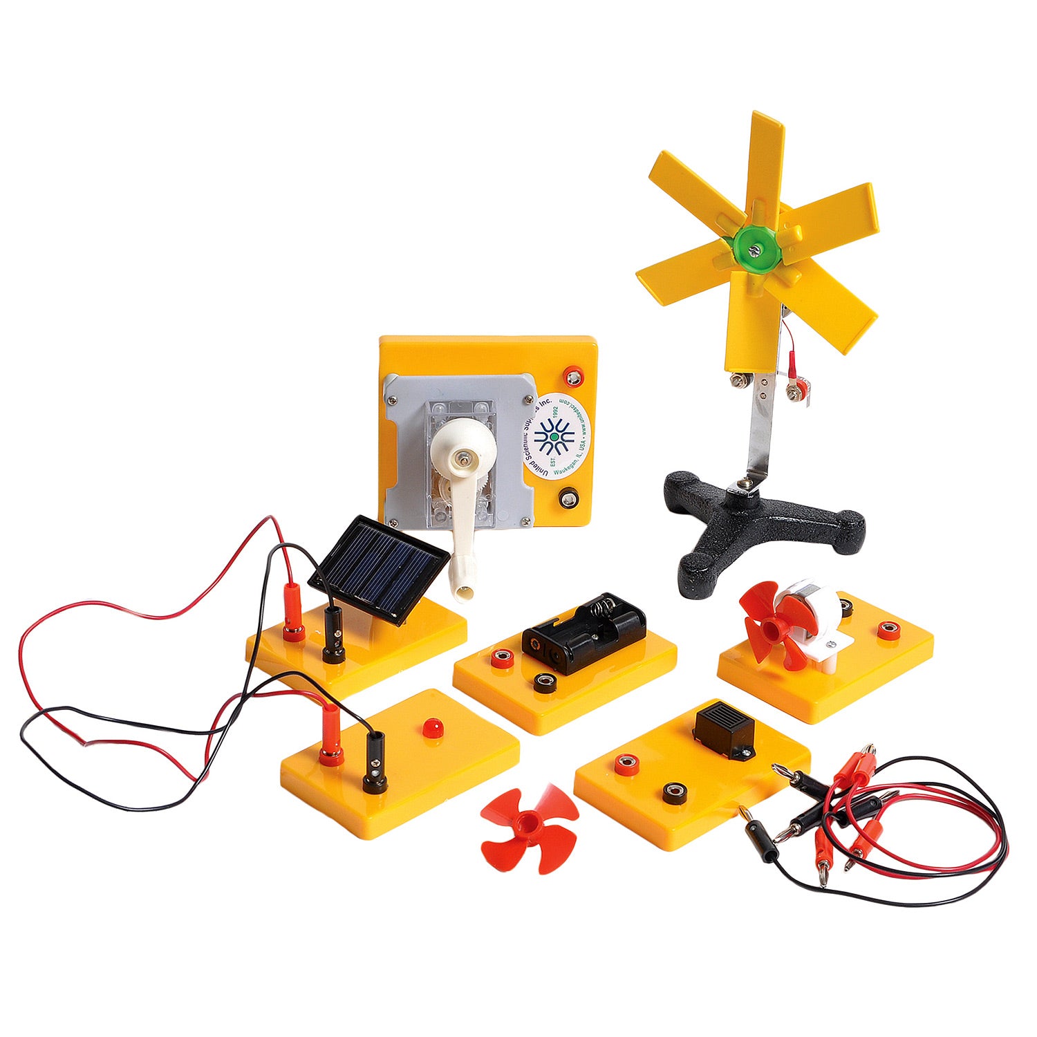 United Scientific® Energy Conversion Kit – Demonstrate Mechanical, Chemical, Solar & Wind Energy Transformation for STEM Education